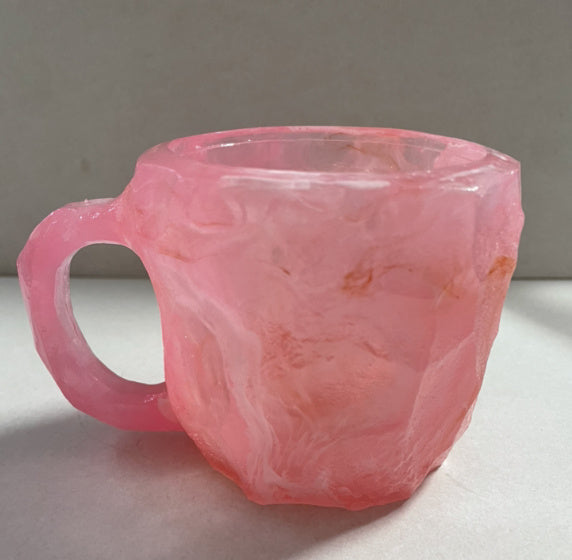 400ml Resin Mineral Crystal Coffee Mugs With Handles Elegant Mineral Crystal Cup For Workplace Home Decor Christmas Gift Kitchen Gadgets