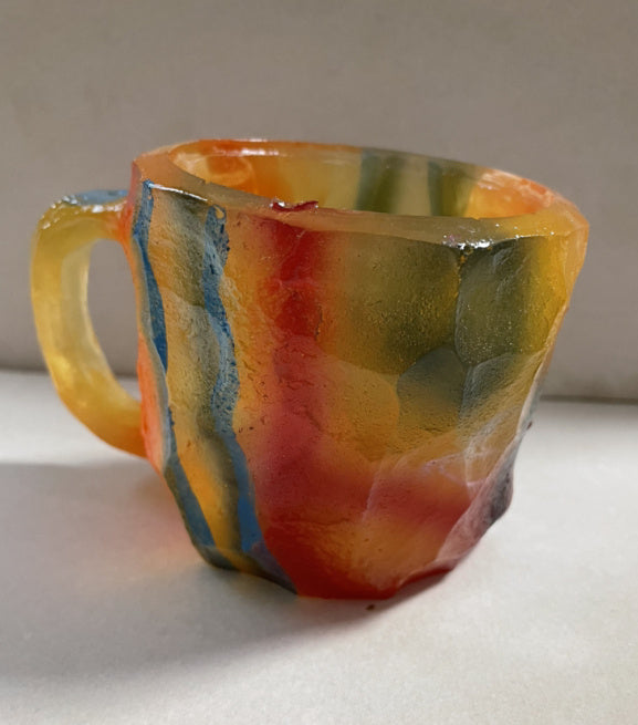 400ml Resin Mineral Crystal Coffee Mugs With Handles Elegant Mineral Crystal Cup For Workplace Home Decor Christmas Gift Kitchen Gadgets