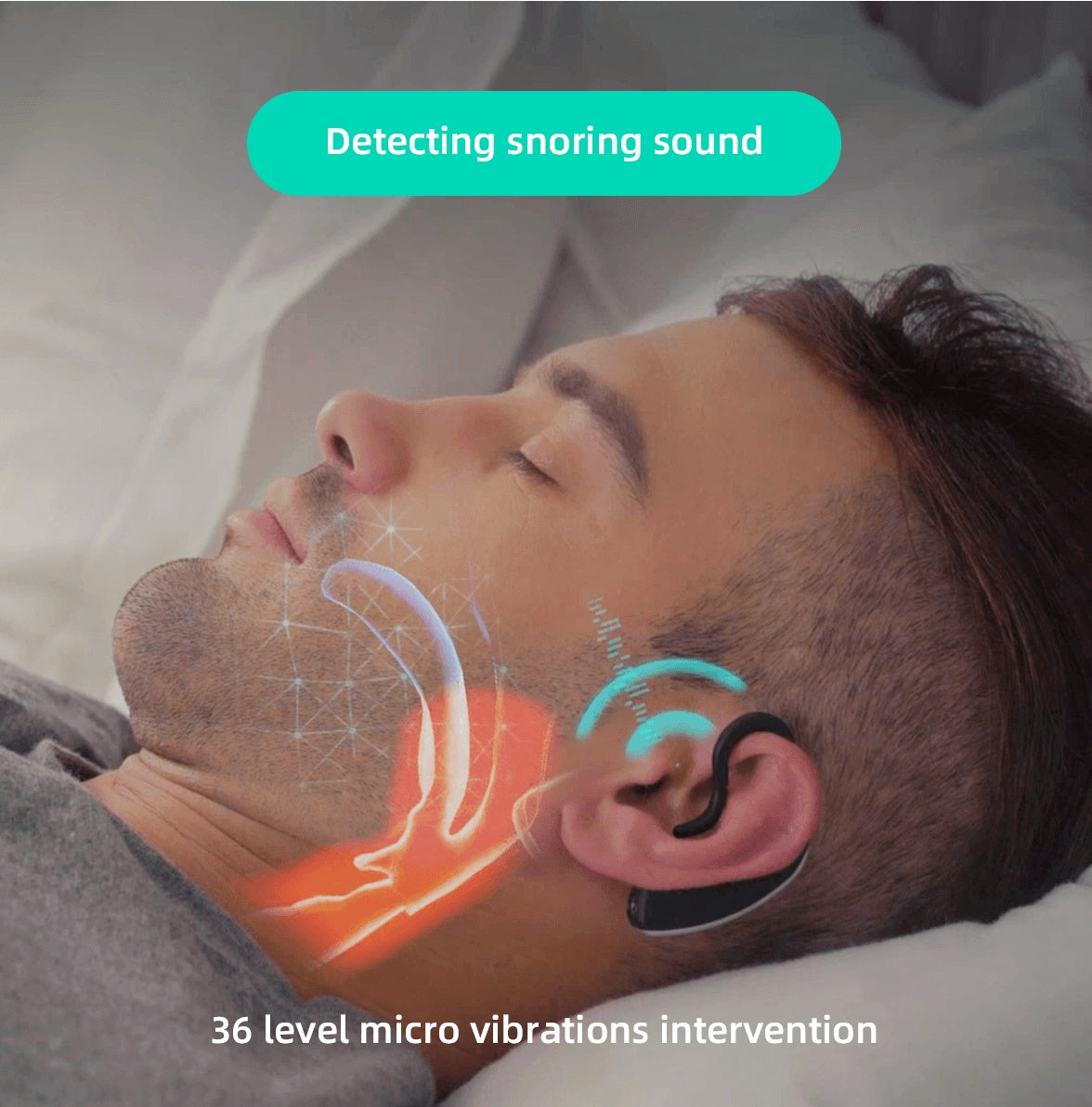 24 Hours Bluetooth Anti-snoring Device Charge Snore Ear set Sleeping Aid Snoring Analyzes Sleep Data Good Sleep