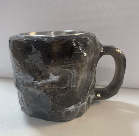 400ml Resin Mineral Crystal Coffee Mugs With Handles Elegant Mineral Crystal Cup For Workplace Home Decor Christmas Gift Kitchen Gadgets