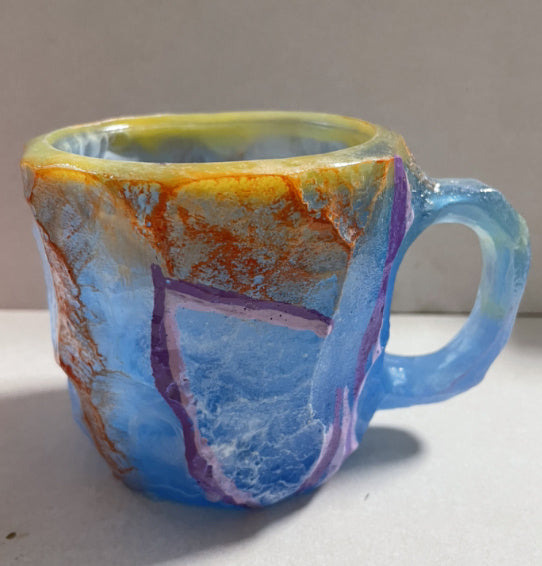 400ml Resin Mineral Crystal Coffee Mugs With Handles Elegant Mineral Crystal Cup For Workplace Home Decor Christmas Gift Kitchen Gadgets