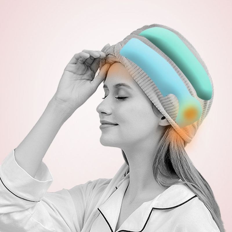 Home Air Wave Head Massager Air Pressure Head Instrument And Air Bag Hot Compress Help Sleep