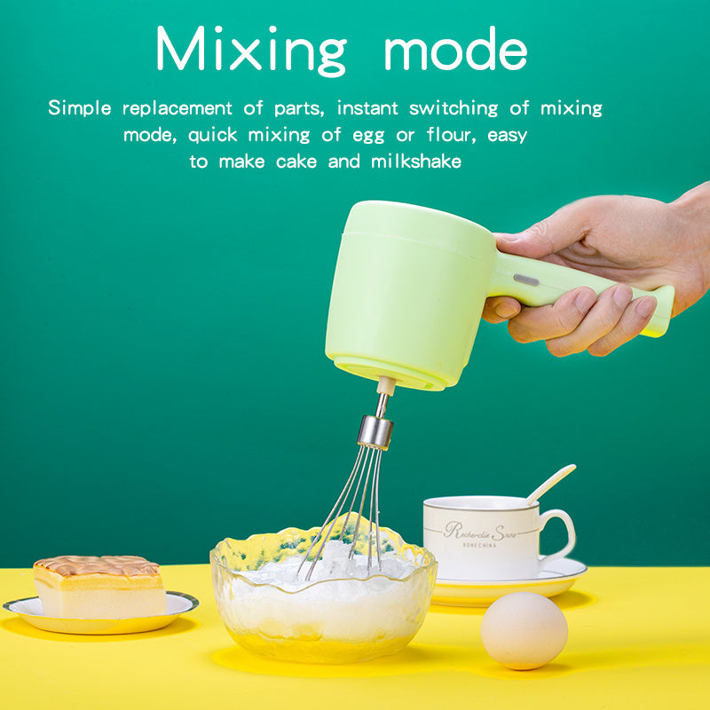 Blender 2 In 1 Multifunctional Electric Hand Mixer USB Planetary Handheld Mixer With Bowl Food Processors Chopper Beater