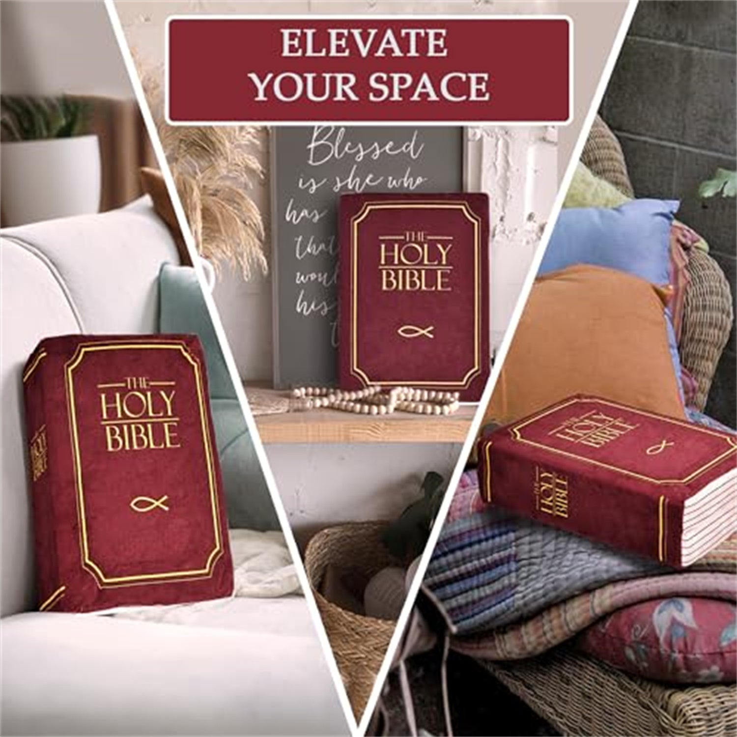 Stuffed Memory Sponge Bible Pillow Plush Toys Bible Pillow Toy With Best Christian Gifts For Kids Children