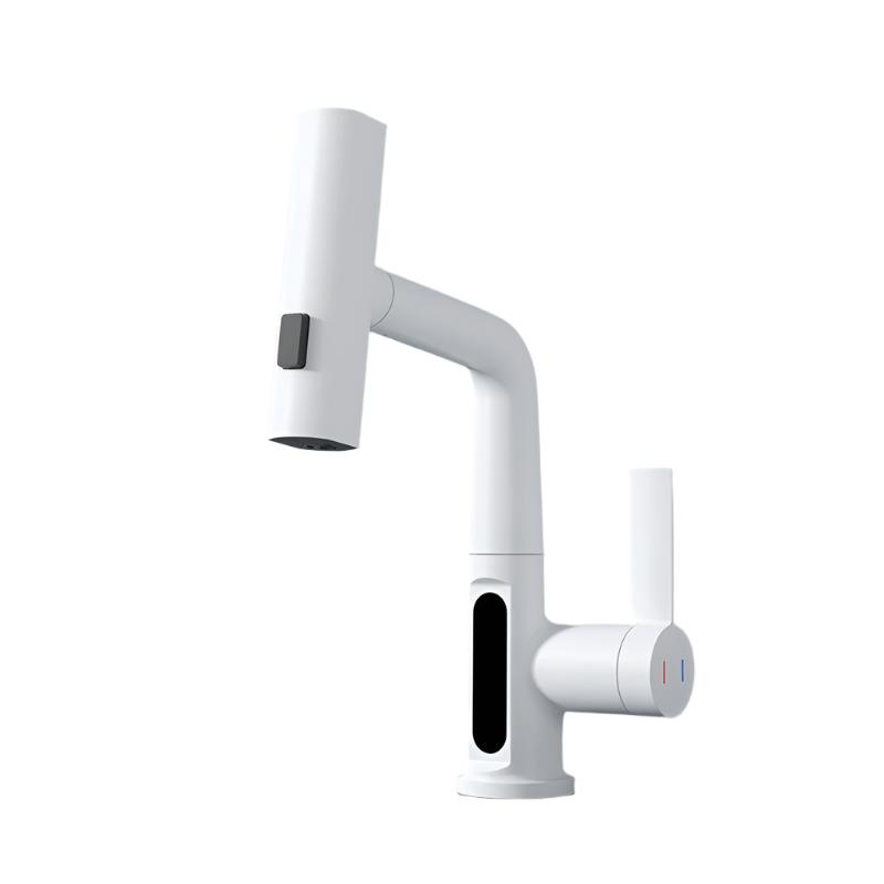 Intelligent Digital Display Faucet Pull-out Basin Faucet Temperature Digital Display Rotation